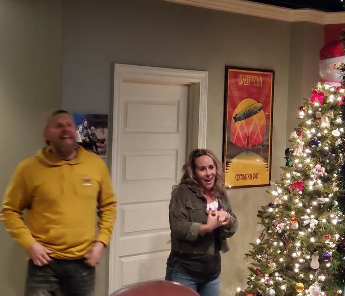 Greg and Joanne giving a speech at our annual Christmas Party