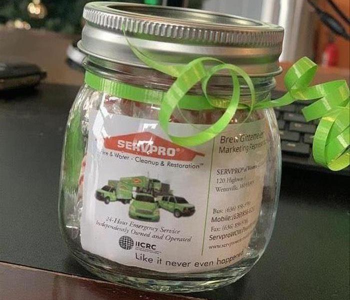 Customized jar of peppermints